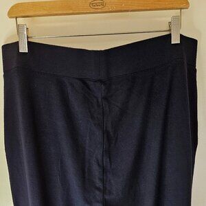 Matty M Navy Lounger with side pockets, elasticized cuffs. 2" Anti-roll waist